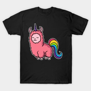 Llamacorn Cute Gift Rainbow Unicorn Llama product T-Shirt